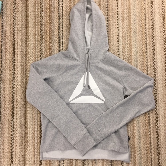 *CLOSEOUT* NWT Reebok Popover Hoodie, Grey, Size S - Picture 3 of 4